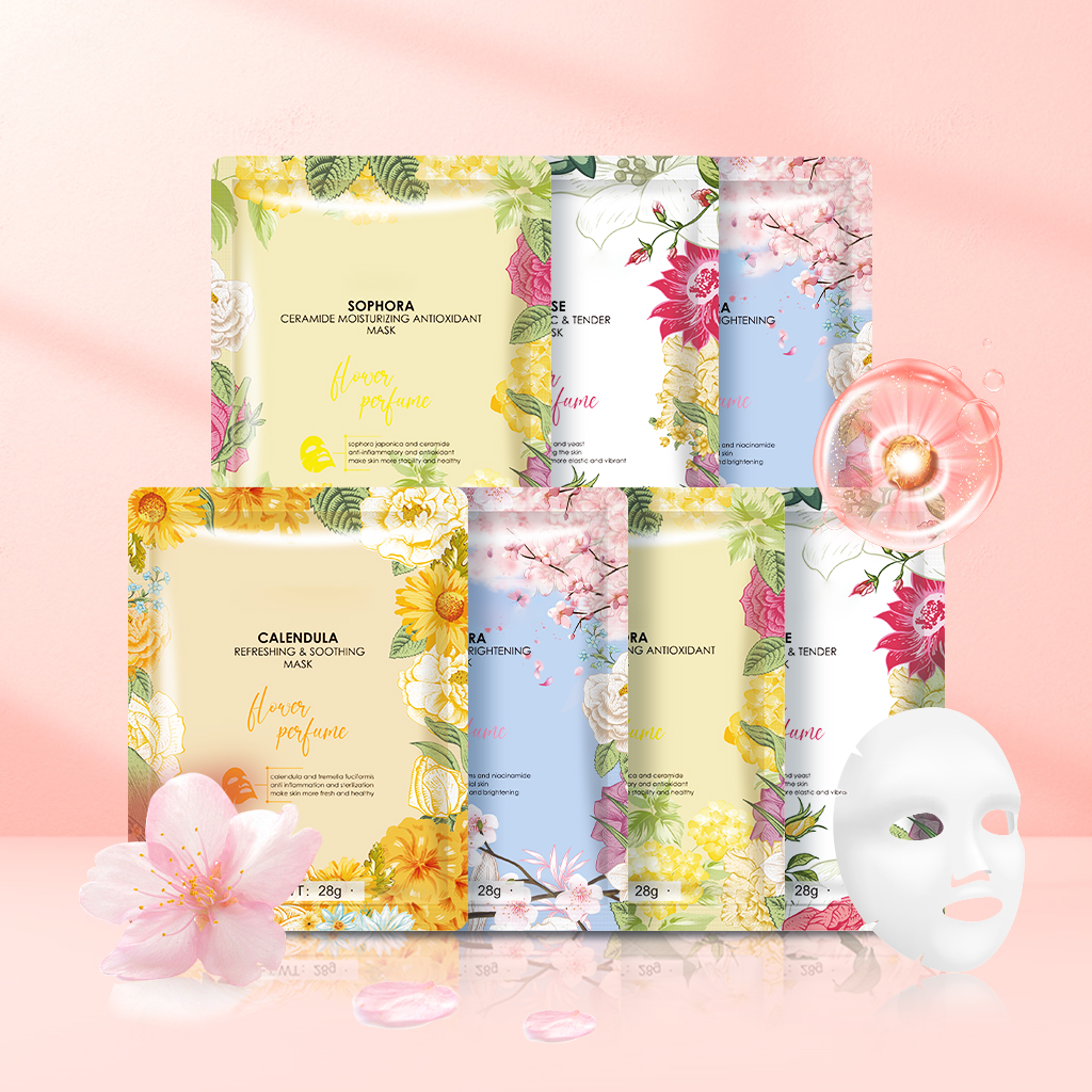 Facial Mask Private Label Hydrating Beauty Moisturizing Nourishing Hyaluronic Whitening Skin Care Facial Face Sheet Mask