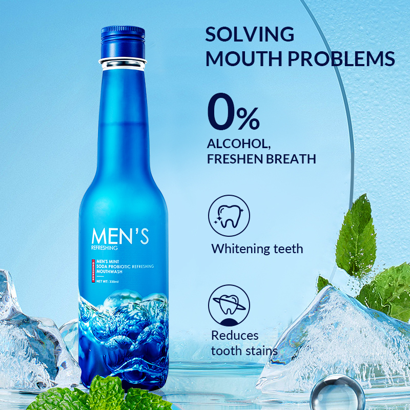 Travel Size Mouthwash Fruit Plant Extract Flavor Mint Mouthwash Oral Care Fresh Breath Mouthwash