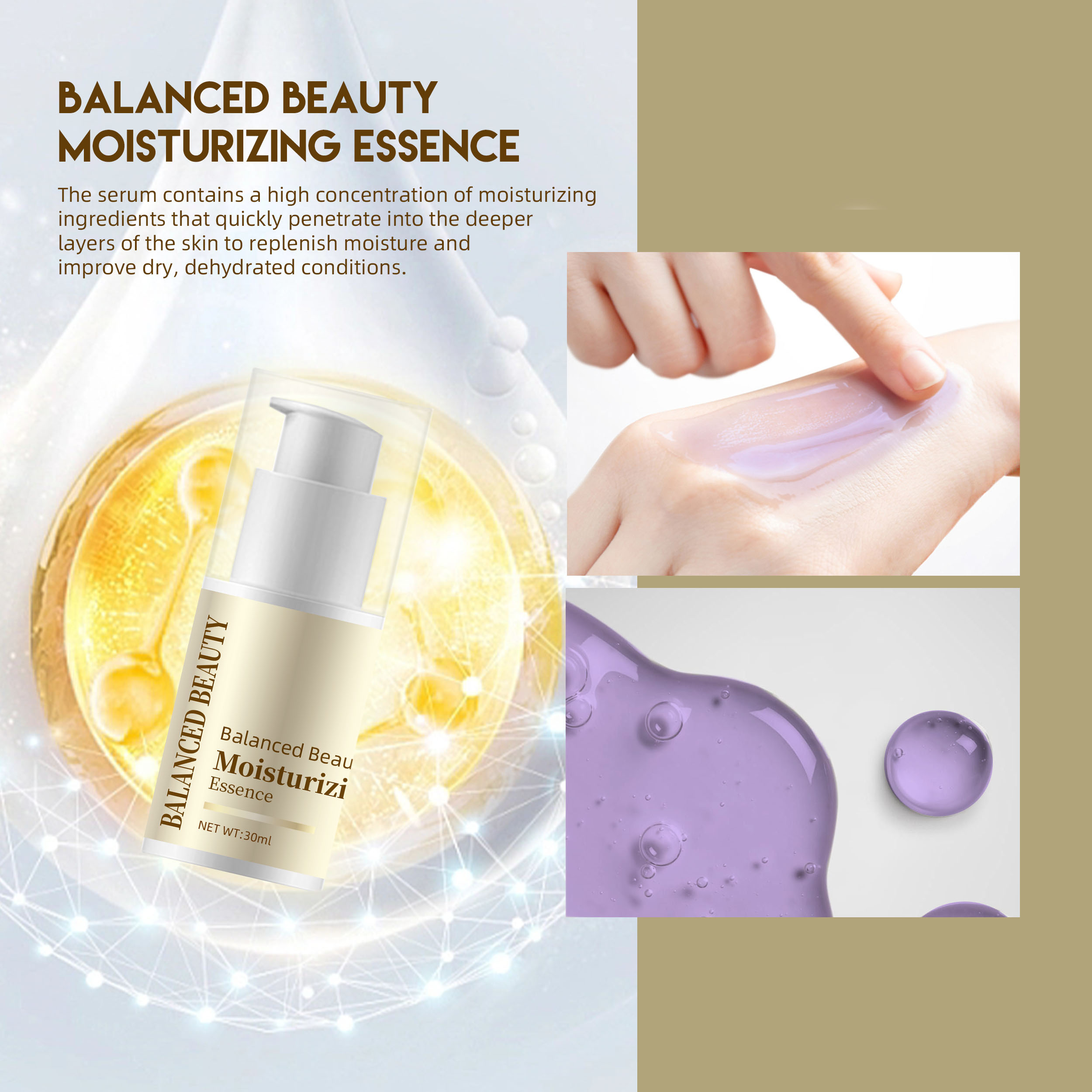 Wholesale Skin Care Products Natural Women Moisturizing Niacinamide Balanced Beauty Repair Skin Care Set